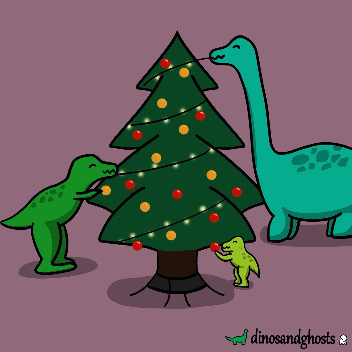 dinosandghosts's tweet photo. Decorating the christmas tree together

#Dino #Dinocember #dinosaur #webcomics #ChristmasTree https://t.co/2AGAUeMeqW
