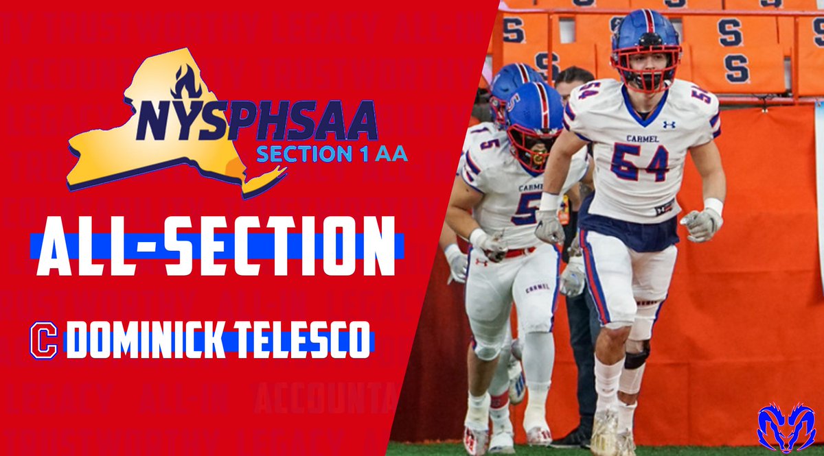 CarmelRams's tweet photo. Congratulations to OL/DL Dominick Telesco on being named Section 1 Class AA All-Section! 

@Carmelschools @CarmelRamsBC @CCSD_Athletics @lohudinsider @DirectRays @HVSportsReport https://t.co/xXvQhSza1w