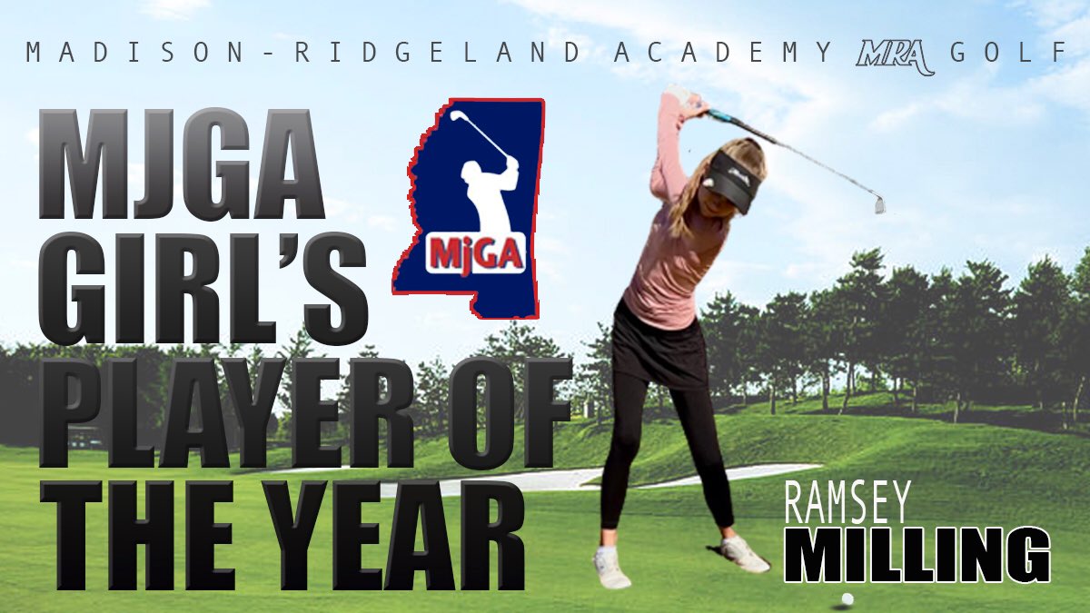 MRAAthletics's tweet photo. Mississippi Junior Golf Association 

𝗣𝗹𝗮𝘆𝗲𝗿 𝗼𝗳 𝘁𝗵𝗲 𝗬𝗲𝗮𝗿 ⛳️ 𝗥𝗮𝗺𝘀𝗲𝘆 𝗠𝗶𝗹𝗹𝗶𝗻𝗴

#goMRApatriots https://t.co/D0rdE6p09E