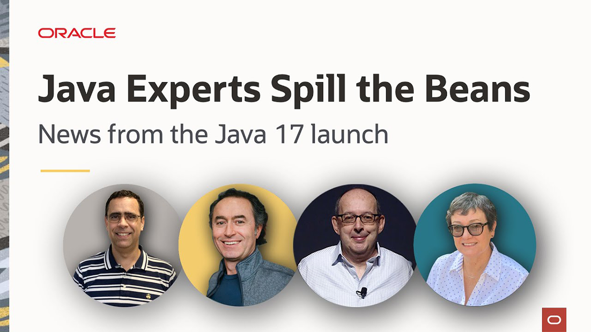 java's tweet image. Watch the #Java experts spill the beans on what's new in #Java17, including:
👉 Java Management Service
👉 @GraalVM Enterprise
And more! social.ora.cl/6019J5S5X