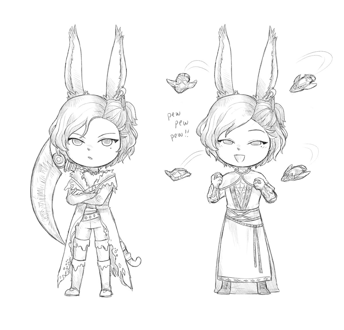 ablueberryheart's tweet photo. Reaper bun &amp; Sage bun! #ffxiv #FFXIVART https://t.co/tv1Egv7Rnd