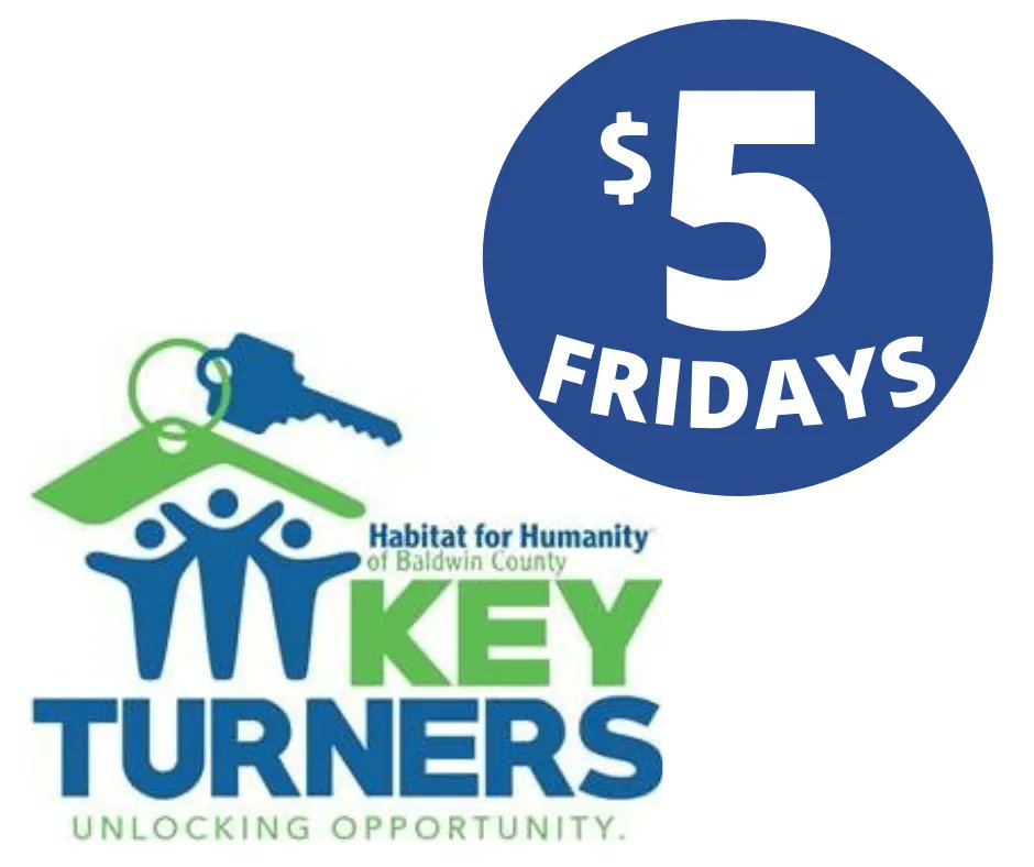 HFHBC's tweet photo. UNLOCK opportunity! Become a Habitat Baldwin Key Turner this #givingseason. 🤝

$5 Fridays is a great way to get started! Sign up here: https://t.co/GBxoUcDUz5 https://t.co/jMFPca1Rnv
