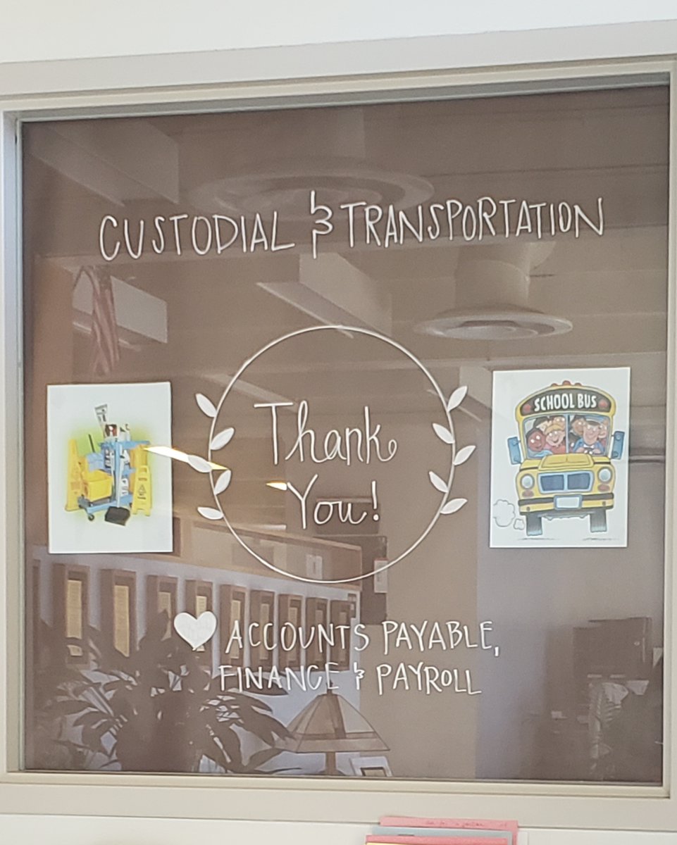 Thanks to our custodial and transportation staff!!