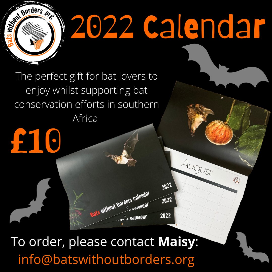 bats_w_borders's tweet photo. Have a flick through our brilliant #2022Calendar! 🦇🧡📆 To order, drop us an email! It's the #PerfectGift for any #BatLovers out there, plus you're helping #BatConservation efforts in #SouthernAfrica 
#Bats #Calendar #Calendar2022 #Cute #CuteBats #BatCalendar #AfricanBats https://t.co/G1lmxWaVhl