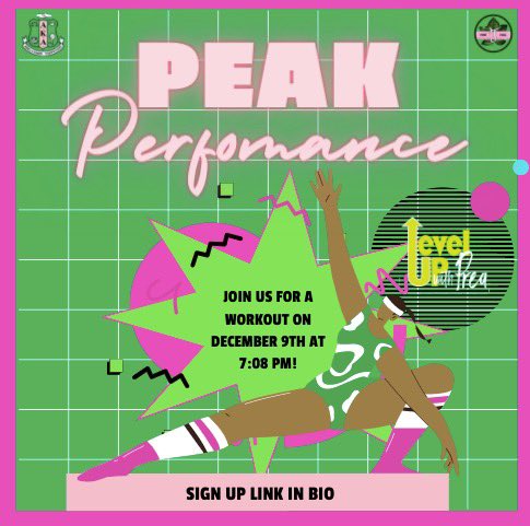 PreaJackson's tweet image. With finals week approaching, do you need a break from sitting at your computer all day ? Get up and move with Prea @levelupwithprea and the Ladies of the Tau Chapter of Alpha Kappa Alpha Sorority, Inc.! Join us December 9th at 7:08 PM! Link in @tau_akas to sign up!