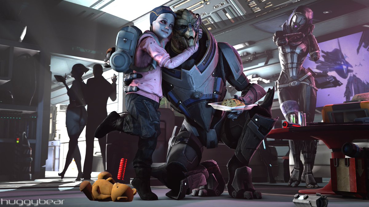 I'm not a Liara shipper, but do I LOVE this wallpaper? Yes. Yes I do. Oh my god.

Uncle Garrus just holding some cookies. Yeah. This is perfection. He'll be doing the same for Zach's kids.

Good Morning with Vakarian! 🔧

Link: wall.alphacoders.com/big.php?i=8101…

#GarrusVakarian #MassEffect