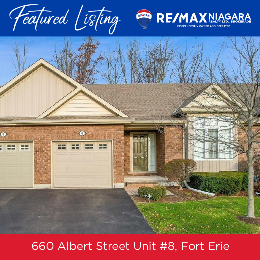 📍 Today's Featured Listing  🏡

660 Albert Street Unit #8, Fort Erie
Viktor Aleksiev, Sales Representative

▪️ 2+1 Bed 2 Bath
▪️ 1,250 sq.ft.
▪️ $649,900

For more details visit: ow.ly/PR6B50H6cj4