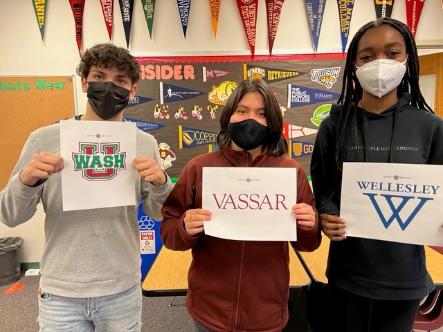 JfkCcic's tweet photo. Congrats to JFK's 3 Questbridge Finalists on their full rides to Wash U, Wellesley and Vassar!! Awesome job! https://t.co/dgKaqpeQ2M