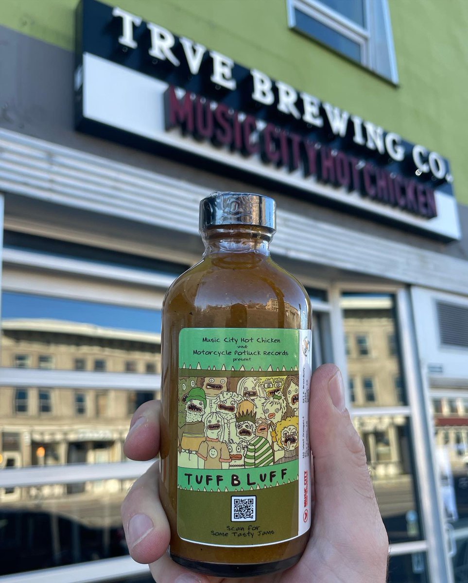 thetuffbluff's tweet photo. TUFF BLUFF HOT SAUCE!!

@mchcCO x @motopotluck x Fresh Guys Produce created this amazing Vegan hot sauce. Thank you Jillian Bryan and @robertdodd_ for the artwork and layout.

Get you some this Friday at the Squire gig or at Trve Brewing x @mchcCO https://t.co/5inxPCInIX