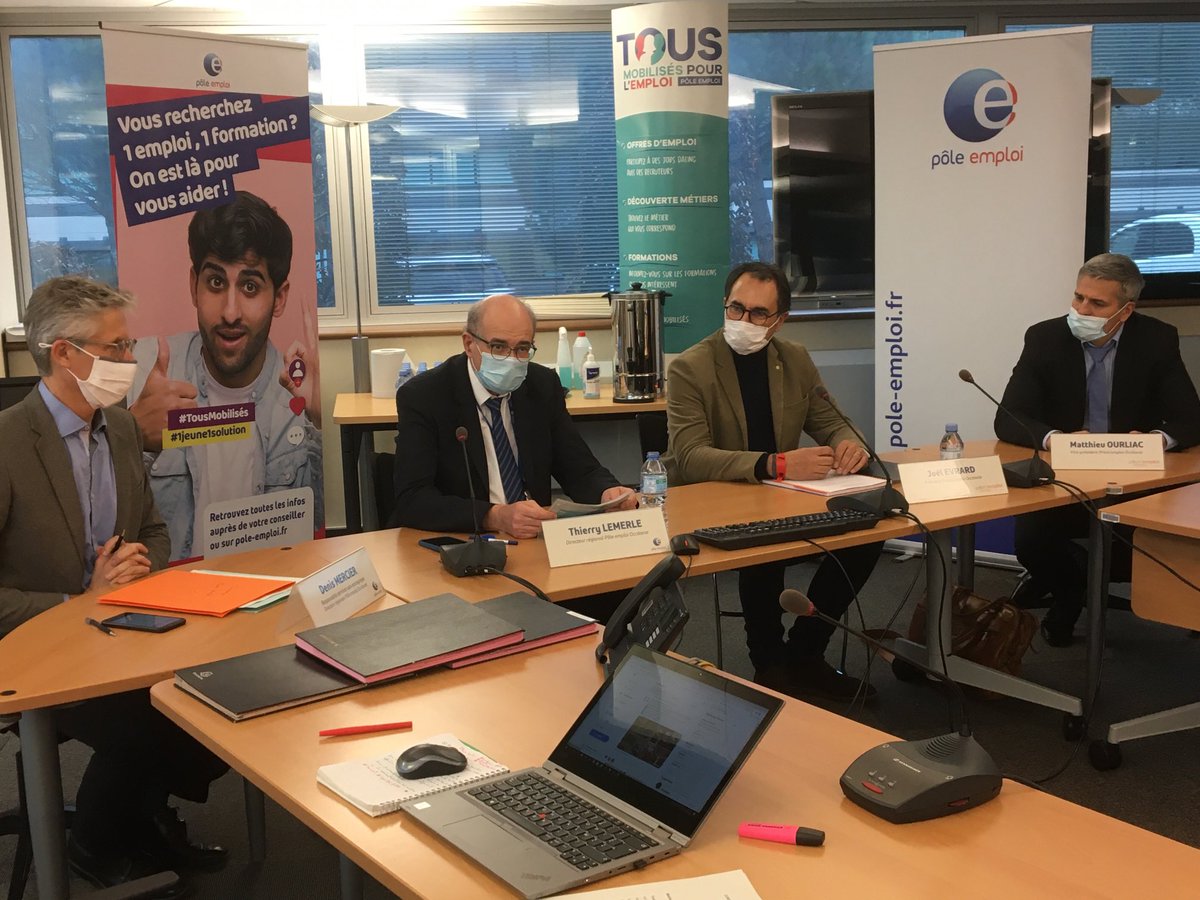 #Emploi #interim : signature aujourd’hui d’une convention de partenariat entre ⁦<a href="/Prism_Occitanie/">Prism_Occitanie</a>⁩ représenté par son Pdt, Joël Evrard et #poleemploi #Occitanie représenté par Thierry Lemerle, Directeur régional Occitanie. ⁦<a href="/Thierry_Lemerle/">Thierry Lemerle</a>⁩ ⁦<a href="/jacquesentenac/">Jacques Sentenac</a>⁩