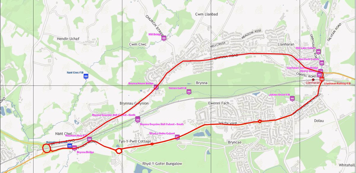 To progress replacement works of Llanharan Railway Footbridge as quickly as possible, removal of existing structure will take place on Boxing Day during Network Rail shutdown. This work requires a closure of A473 at site from 00:00-22:00 Boxing Day with a diversion in place.