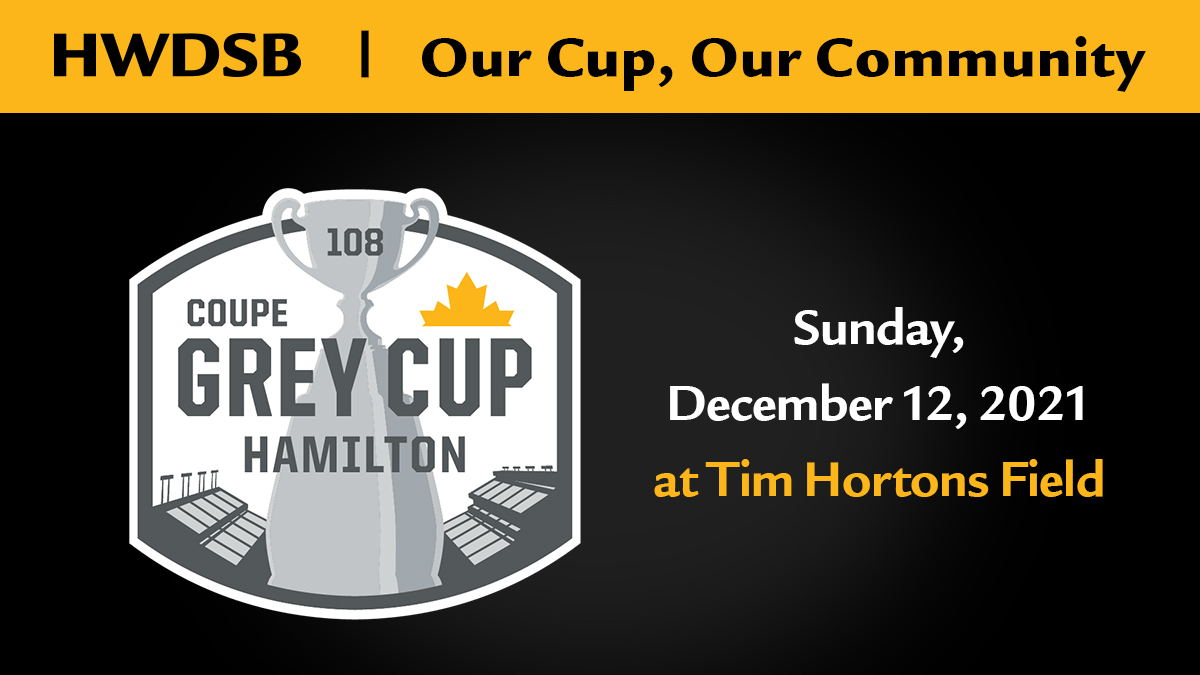 On Friday, December 10, 2021, we are encouraging schools to participate in a Hamilton Tiger-Cats Spirit Day. Students and staff from across HWDSB are invited to wear black and gold/yellow 🐯

More info: hwdsb.on.ca/blog/hamilton-…