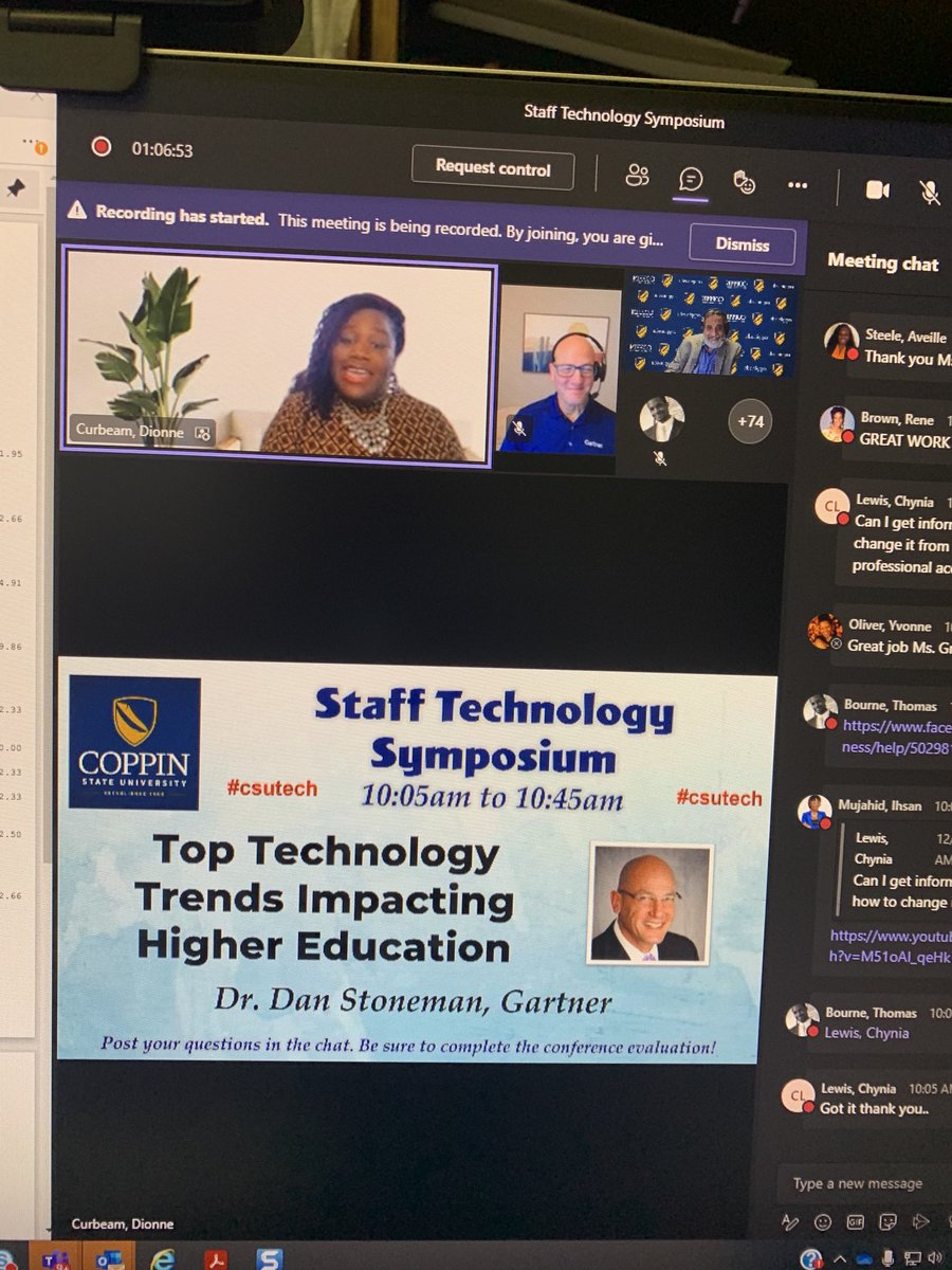 aelhaggan's tweet image. Thanks to ⁦@Gartner_inc⁩ to present ⁦@CoppinStateUniv⁩ Staff Technology Symposium ⁦@CSUalums⁩ ⁦@CoppinPresident⁩ ⁦@thecoppinroom⁩ #HBCU #CSUTECH