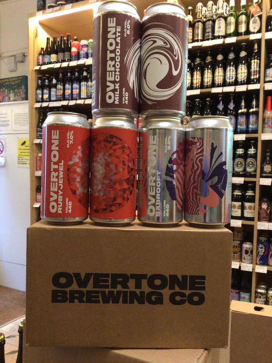 GoodSpiritsCoWB's tweet photo. WOO HOO IT’S OVERTONE DAY🥳
Three crackers have just arrived from @Overtonebrewing 
#overtonewednesday #newbeer #craftbeer #amazingbeer #dipa #stout #berlinerweisse #beeroclock #cheers https://t.co/QefravVyyL