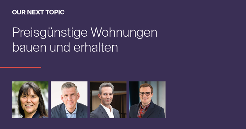 Wie können wir preisgünstigen Wohnraum schaffen und erhalten? Neue Insights im Webcast «Our next topic».

youtu.be/tZ3i8N8pYvA

#affordable #housing #ESG #realestate