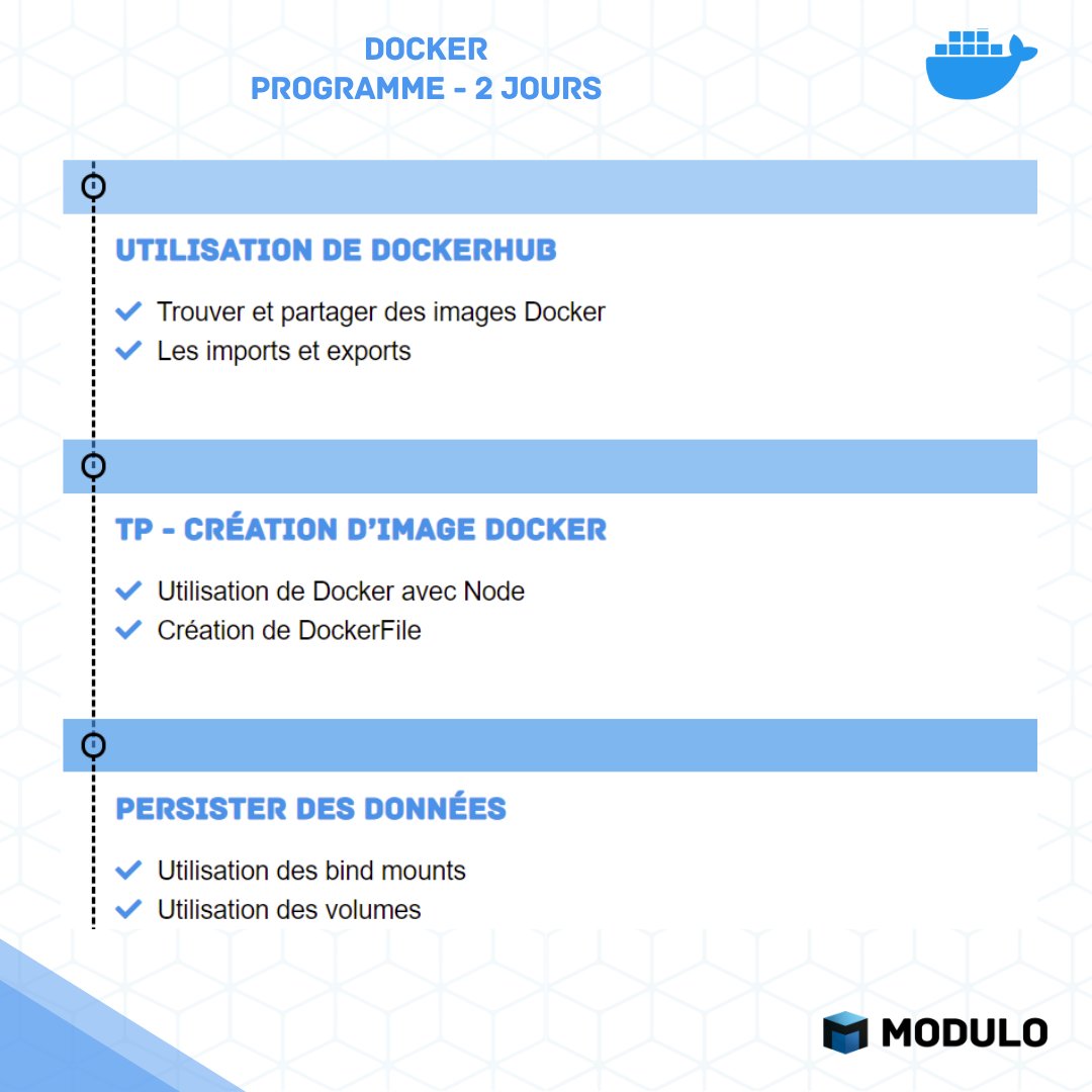 Modulo_Academy's tweet photo. Notre programme sur le module Docker 🐋🚢 

Nous proposons aussi un parcours pro qui regroupent trois modules : #docker #testunitaires #TypeScript 

A bientôt 🤘

#javascript #NodeJS #devops #codeur #developpeur https://t.co/lbNPKbd80Z