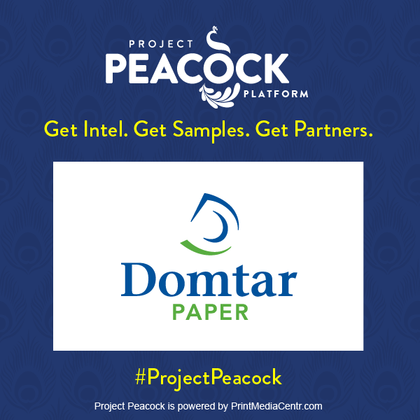 PrintPros's tweet photo. Get samples, sign up for paper promotions and the FREE Paper Matters magazine when you visit #ProjectPeacock Pioneers @DomtarPaper on the Peacock Platform. https://t.co/1DSdodGPYM #paperiscool https://t.co/bZZjCbYRwy