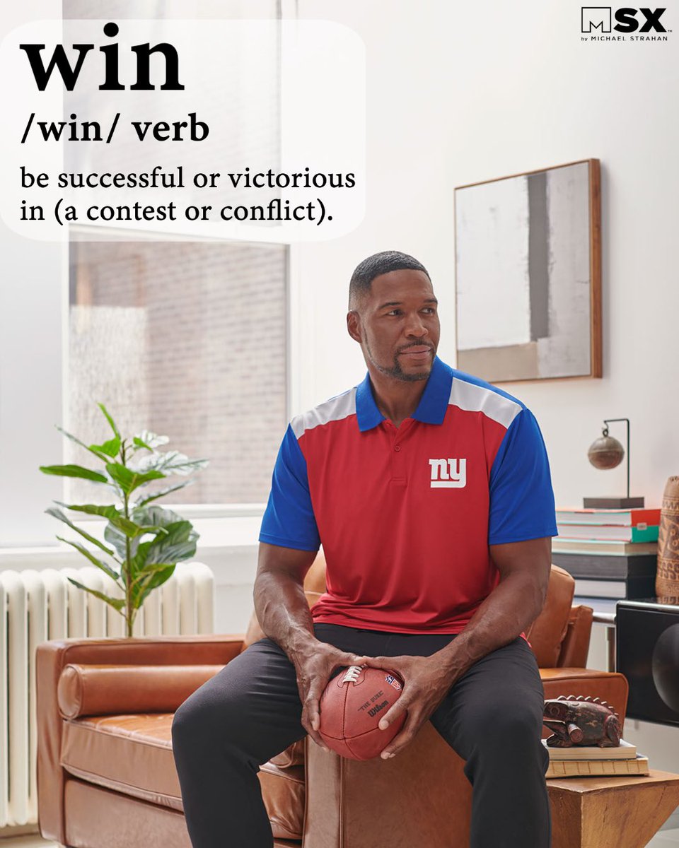 mstrahanbrand's tweet photo. Winners don't wait for chances, they take them! #MSXForNFL #MichaelStrahan #DefineWin @michaelstrahan https://t.co/Z330NdkkXS
