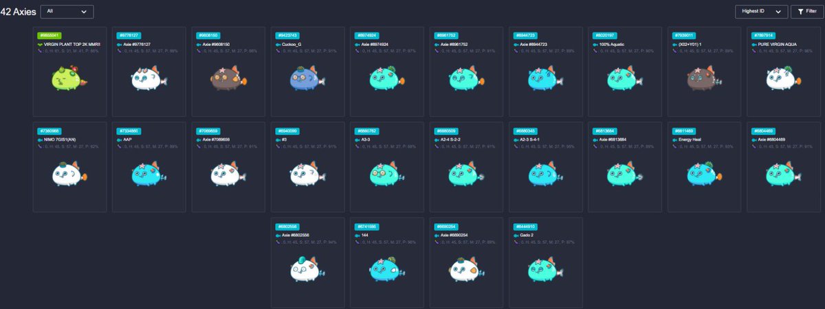 Good morning ☀️

Woke up with 40 aqua axies. 

Santa cagy 🎅

Follow, tag a real friend, retweet cause today will be juicy.