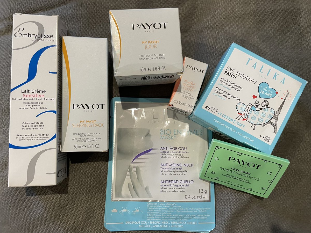 Thank You @fournierpr and Marie_Laurie for gifting me with @CurrentBody Led Light Mask and products from @payotparis @Talika_US @Embryolisse_UK … Can’t wait to use these on my actors! ❤️ #ProductionLife