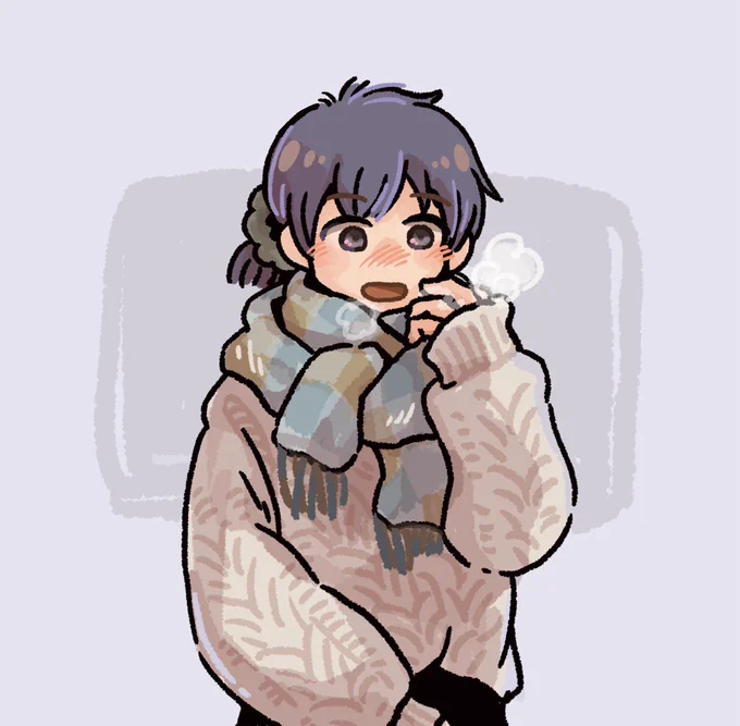 最近寒いですね#落書き 