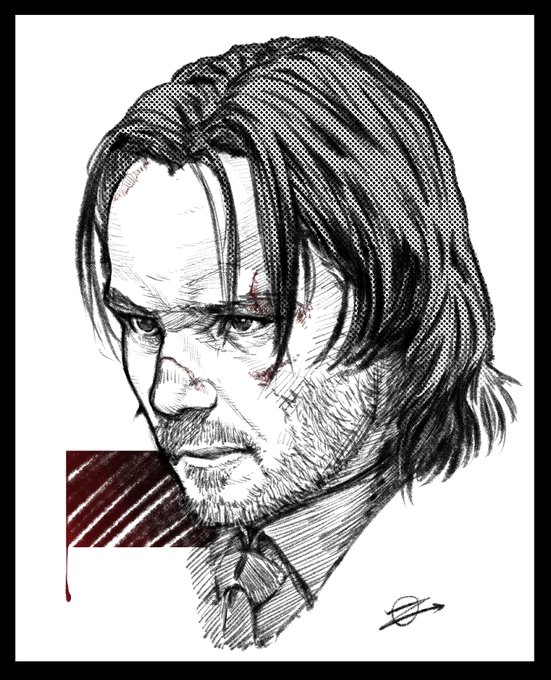 昨日飯時に観たジョン・ウィック:パラベラムが面白過ぎた!
絵はほぼ模写です。
ここ一年以上ほぼマリン船長しか描いてないけど資料を観て絵を描くことが習慣づいて観察力が少し上がったのか、男の絵も前よりちゃんと描けるようになった気がする。
#キアヌ・リーブス
#ジョンウィック
#JohnWick 