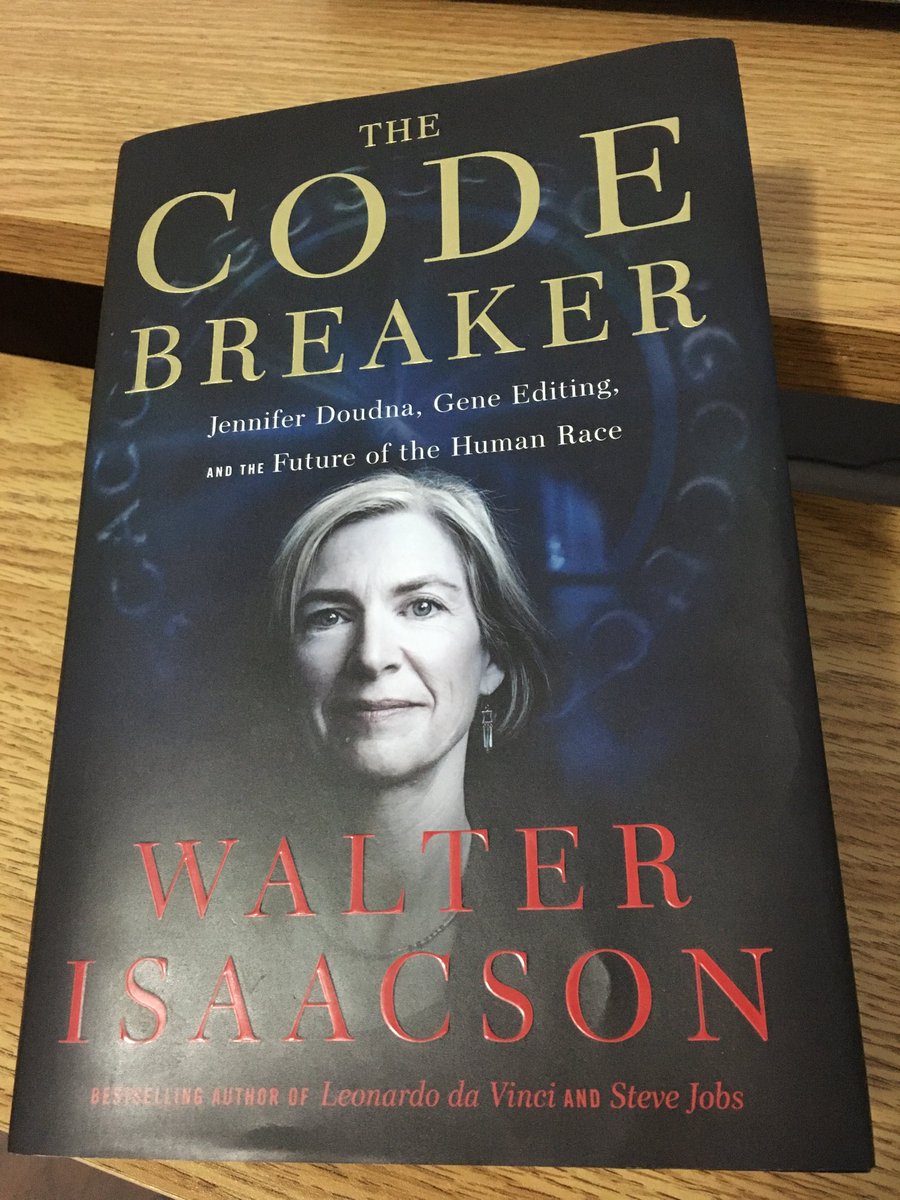 Amandality's tweet photo. Just finished #TheCodeBreaker by @WalterIsaacson gifted to me by @NatalieV5 and it was a compelling read offering insight not only on @doudna_lab’s journey but also on the history of gene editing and future (current) ethical dilemmas facing the field. Highly recommend! https://t.co/WE0Lb5leLS
