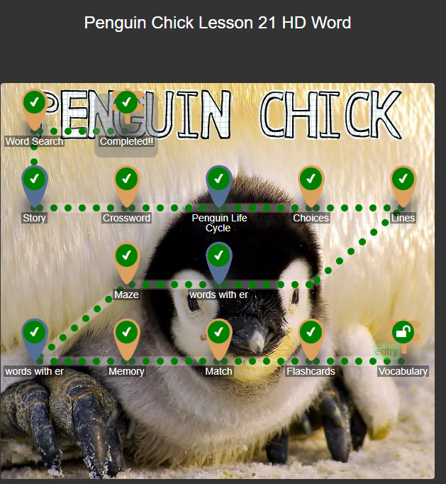 TechSpurlock's tweet photo. I busted a move and completed the penguin @decktoys today! 🐧❄️ I could see myself using it for multiple science lessons in my classroom! The match and crosswords are PERFECT! Student paced, interactive, instant feedback? YES! #GISDWinterWONDERland #GISDlearning #beavertech https://t.co/okT9kuyEIe