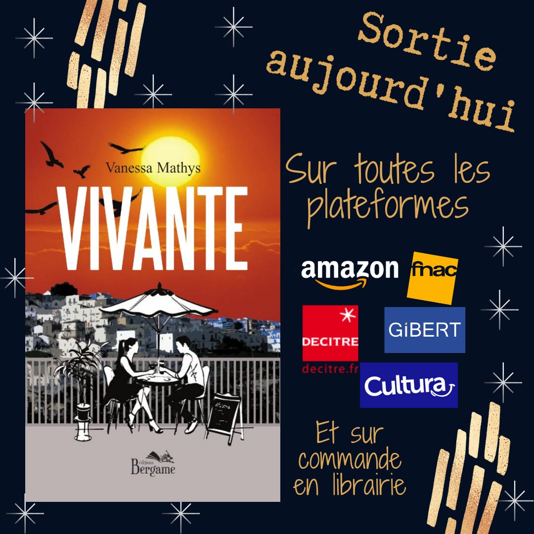 On y est...

RT apprécié 🤩

#jourdesortie #sortielivresque #lecture #lecturedumoment #feelgood #Roman #Romance #bookstagram #livrestagram #bookaddict #vivante #VanessaMathys