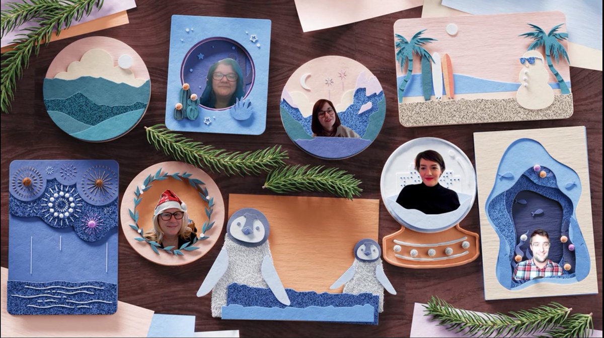 "Are we nearly there yet?!" Getting in the Christmas spirit with #MicrosoftTeams and #TogetherMode: <a href="/rbancroft/">Rachel Bancroft</a> @rosepear <a href="/JosephKenney23/">Joe Kenney 💙</a> @BethanyWitham  🎄🎅🎄🎉😃