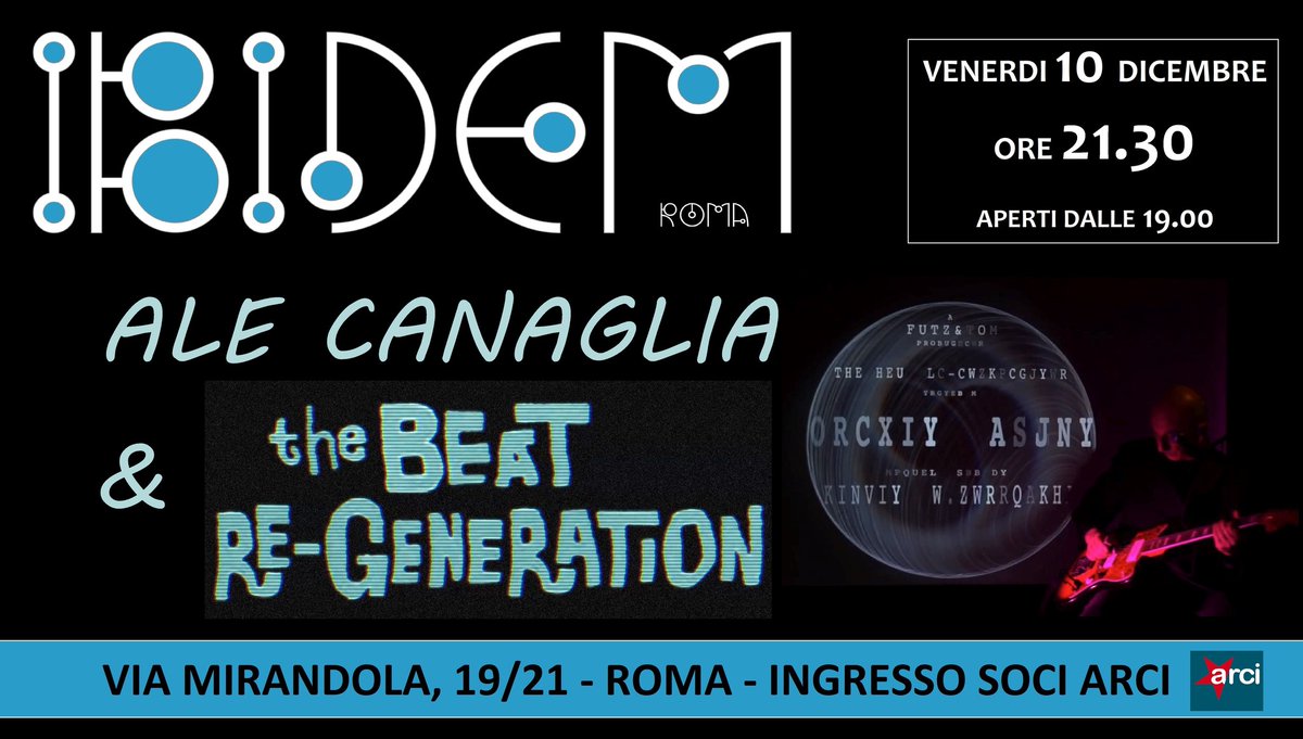 Venerdi 10 Dicembre da IBIDEM ( ex 28divino)