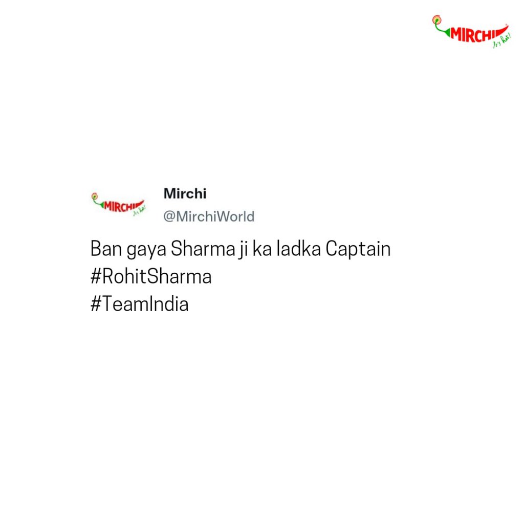 mirchiplus's tweet photo. Kudos to Rohit Sharma for being the Team India ODI Captain 🇮🇳 🧢 
.
.
.
.
#teamindia #bleedblue #rohitsharma #viratkohli #cricketbuzz #indiancricket https://t.co/8sJjiCWk05