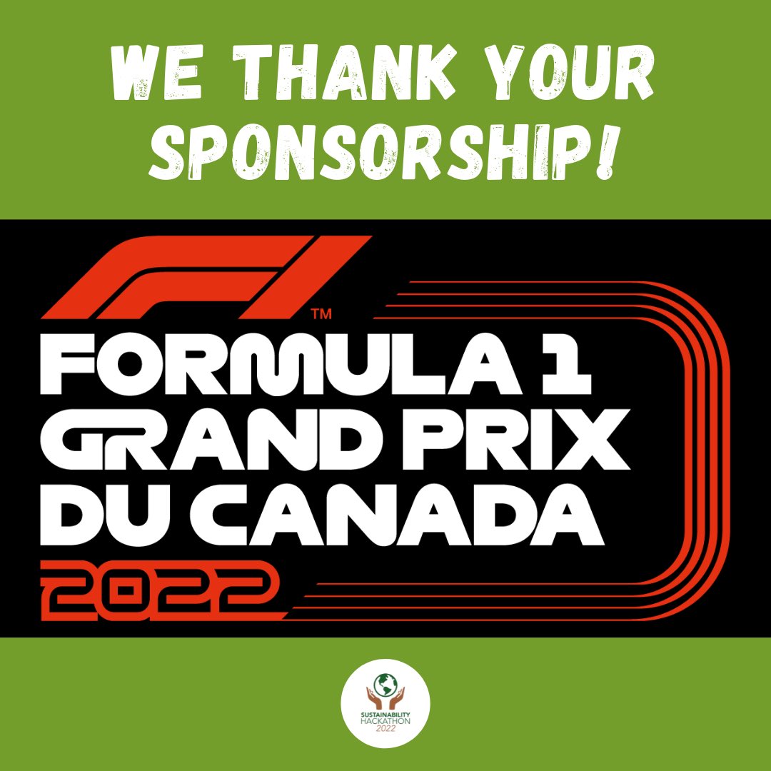 SenecaHackathon's tweet photo. We're excited and proud to announce Formula 1 Grand Prix du Canada will be our 1st Sponsor of the Seneca Sustainability Hackathon 2022! 

#senecahackathon #senecacollege #hackathon #torontohackathon #sustainability #nature #greenliving #sustainableracing #formulaone https://t.co/Fr3HkPoXWO
