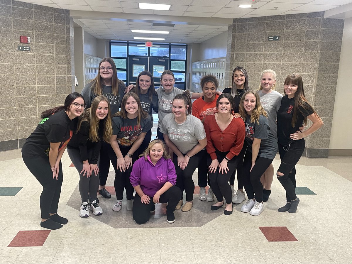 ChampionsTo's tweet photo. What a great way to start the week for CCK.  Introduced Sahara to her new team, the Nixa High School Dance team.  A huge thank you to Nixa for being such a great partner of CCK. https://t.co/MSOjU1Re8x