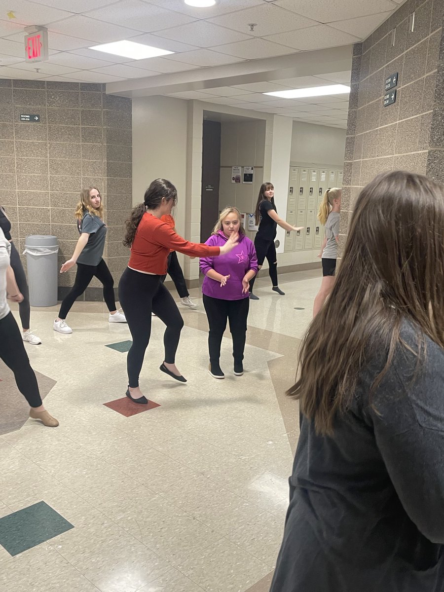 ChampionsTo's tweet photo. What a great way to start the week for CCK.  Introduced Sahara to her new team, the Nixa High School Dance team.  A huge thank you to Nixa for being such a great partner of CCK. https://t.co/MSOjU1Re8x