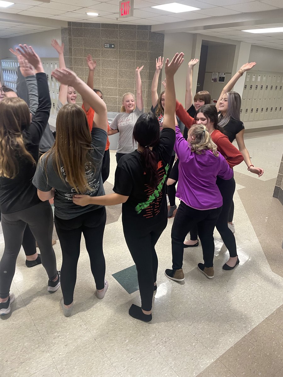 ChampionsTo's tweet photo. What a great way to start the week for CCK.  Introduced Sahara to her new team, the Nixa High School Dance team.  A huge thank you to Nixa for being such a great partner of CCK. https://t.co/MSOjU1Re8x