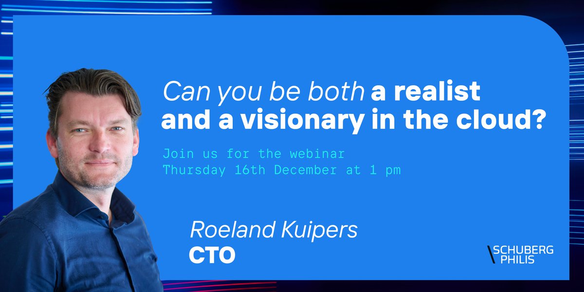 Who said you can’t be both a realist and a visionary? Cloud solutions empower organizations to optimize their daily operations while also pursuing innovation and value creation. Join us for our webinar on Dec. 16 at 13:00 CET with our CTO <a href="/_BouL_/">Roeland</a> Register: eventbrite.nl/e/207079419117