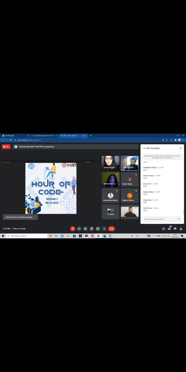 miet_acm's tweet image. MIET ACM Student Chapter has successfully conducted its first round of "Hour of Code"🎉.
@Indiaacm @givemycert
#Miet #students