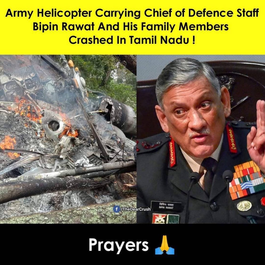 mahiS2014's tweet photo. #IndianArmy 
#CDSRawat 

#Salute #JaiHind https://t.co/Iz6CktZnHs