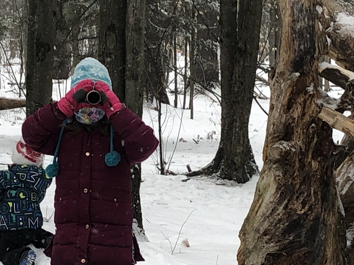 VanZeelandPower's tweet photo. Musical instruments, ice for windows, a telescope for adventures and a milkshake shop! Forest School is full of surprises. https://t.co/GAsboJJSy4