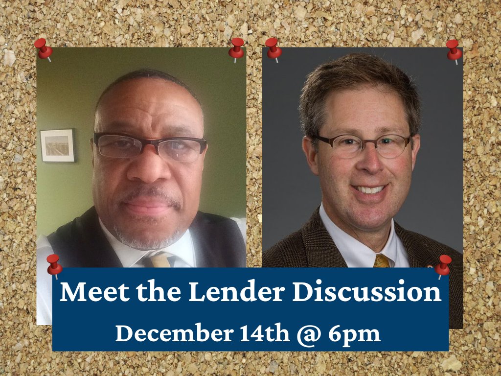mahahome's tweet image. Interested in learning ways to finance your first home and work with your loan officer? Join us for Meet the Lender on Dec 14 @ 6pm! Ask your questions to Louis A. Marcus from Eastern Bank and Percy Stallworth! Register here for FREE: bit.ly/3y8iXWM #firstgenhome #maha