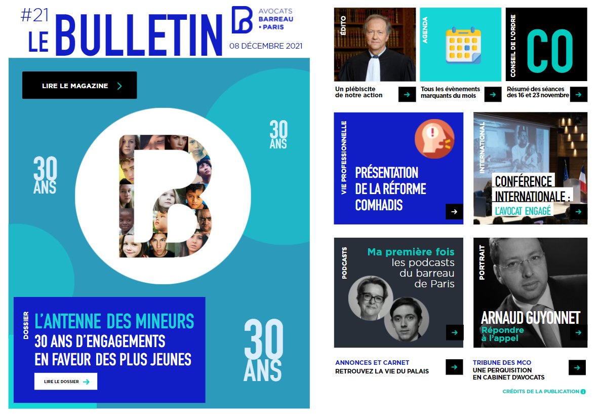 ⚖️Chaque jour de l’année, à n’importe quelle heure du jour et de la nuit, les #avocats de l’Antenne des #mineurs st sur le pont pr assurer la défense des plus jeunes. Retour sur ces 30 années d'engagement ds le nouveau #Bulletindubarreau 🗞️fr.zone-secure.net/109394/1457364/ <a href="/AttiasDominique/">Dominique Attias</a>