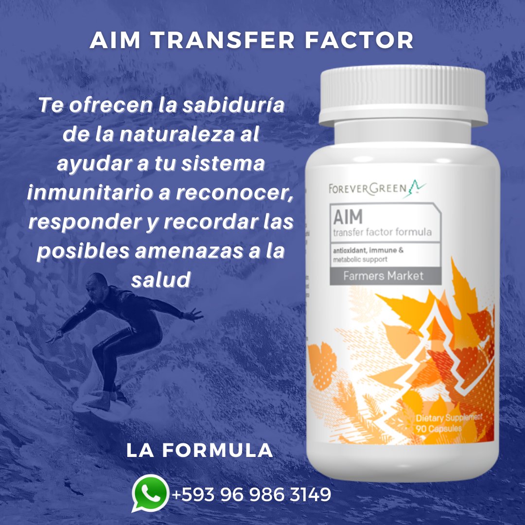 La fórmula de AIM #Transfer Factor te brinda los elementos nutricionales que son necesarios para la salud; ahora 100% disponible en #Ecuador 

WhatsApp +593 96 986 3149

Únete en t.me/inmunidadtotal