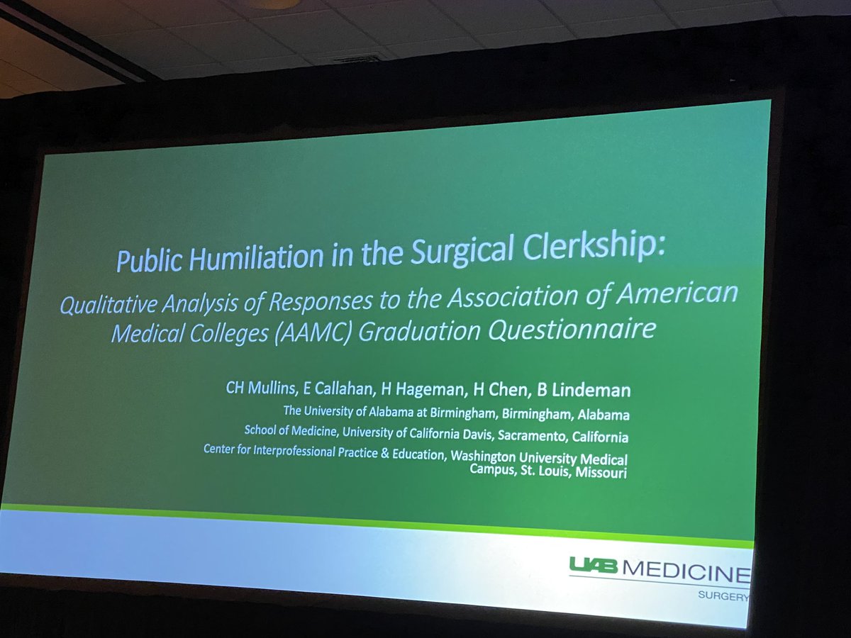 herbchen's tweet photo. @BrenessaL at the southern surgical presenting her important work about medical student public humiliation: a national problem.   @UABSurgery https://t.co/A7982OwzKe