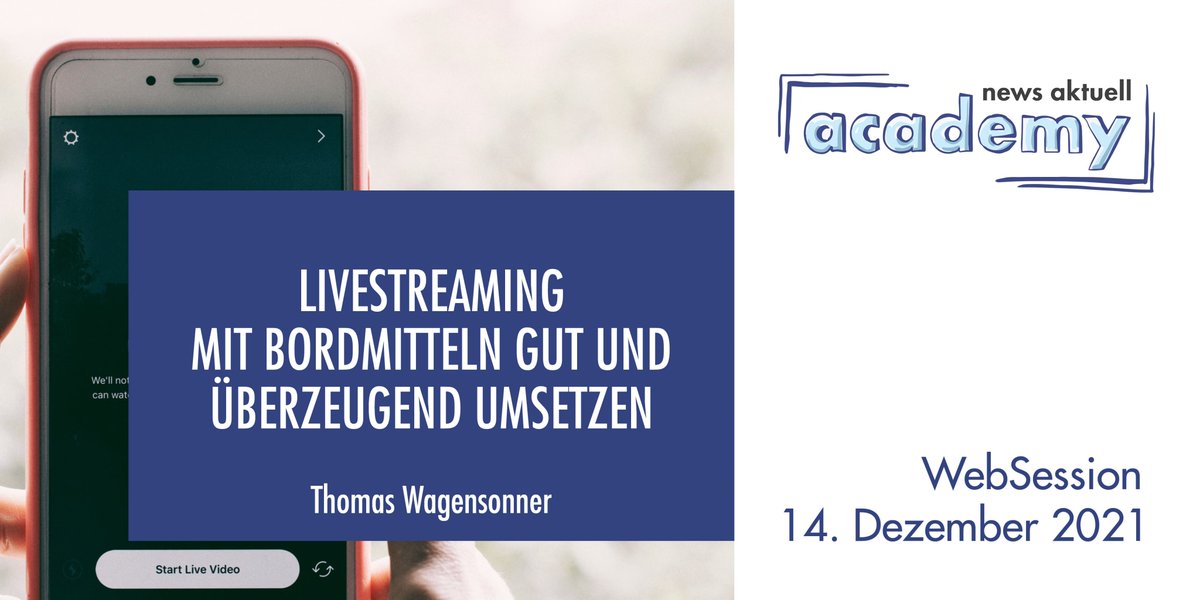 MarcusHeumann's tweet photo. Livestreaming war früher Profis und externen Dienstleister vorbehalten. Heute kann fast jede*r selbst sehr gute Ergebnisse erzielen. @t_wagensonner erklärt, was man für eine gute, überzeugende Umsetzung wissen muss. 
Ein #Webinar von @newsaktuell 
https://t.co/0lnb0o7pgY https://t.co/cJVkqfnwQA