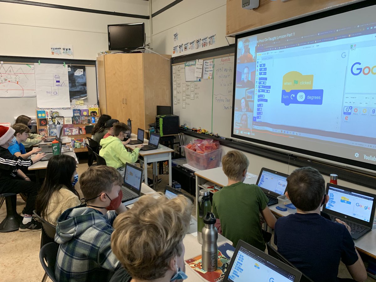 Coding with <a href="/google/">Google</a> ⁦<a href="/TheCobblestoneC/">The Cobblestone Collective</a>⁩ &amp; #CSFirst ⁦<a href="/MontereyStorm/">Monterey Middle</a>⁩ ⁦<a href="/SD61Learn/">SD61 District Team</a>⁩ #bestjobever #middleschool