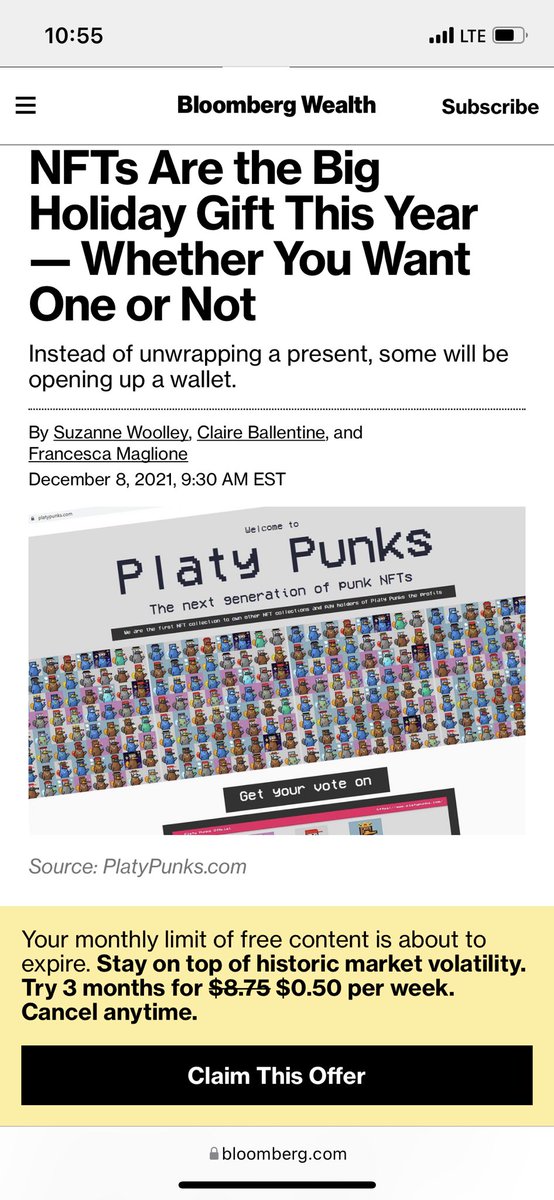 PlatyPunks_Real's tweet image. You heard it from @business 😏

bloomberg.com/news/articles/…