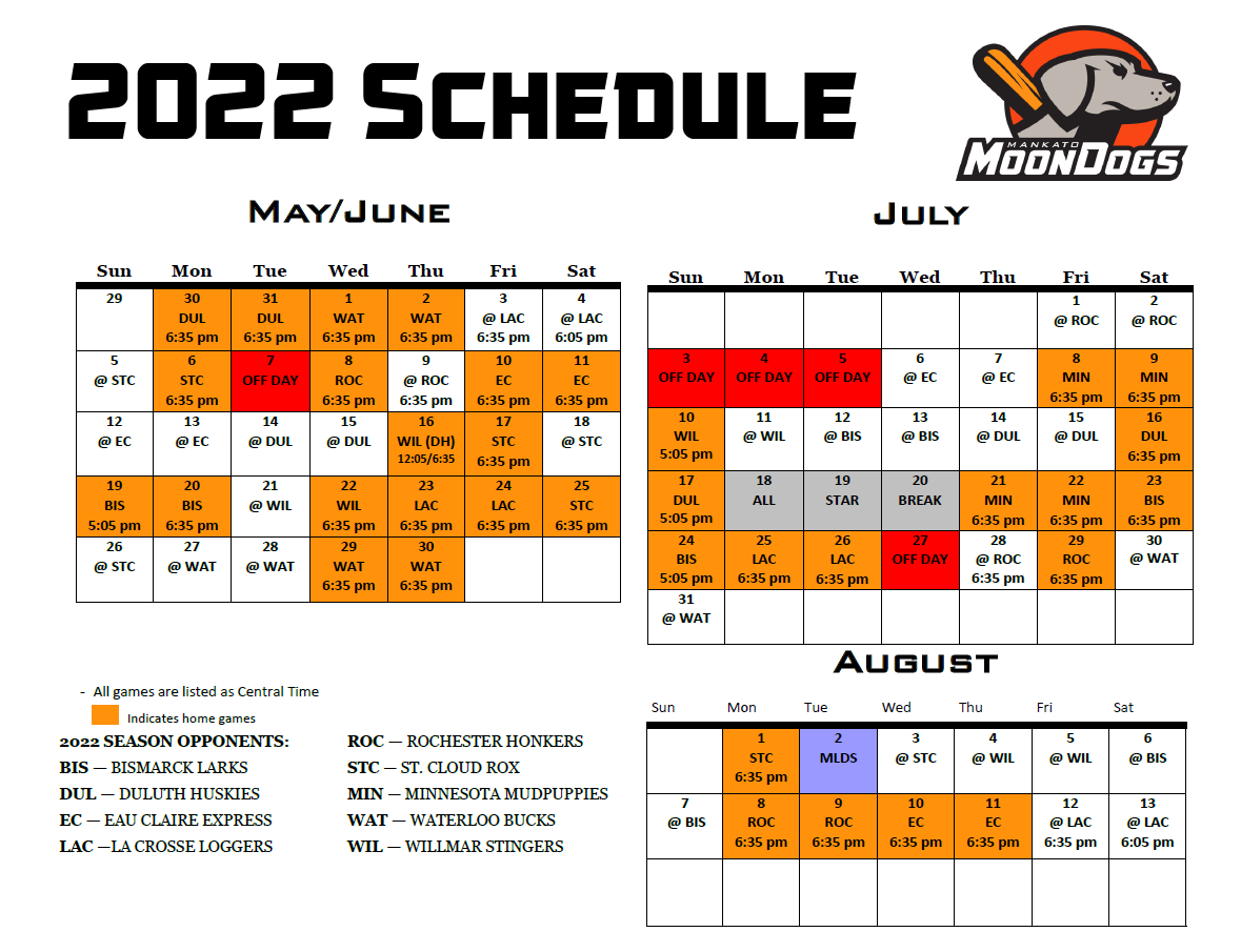 Loggers Schedule 2022 Mankato Moondogs On Twitter: "Looky Here, It's The 2022 Moondogs Schedule!!  Https://T.co/Rg9Y9I7Buj" / Twitter