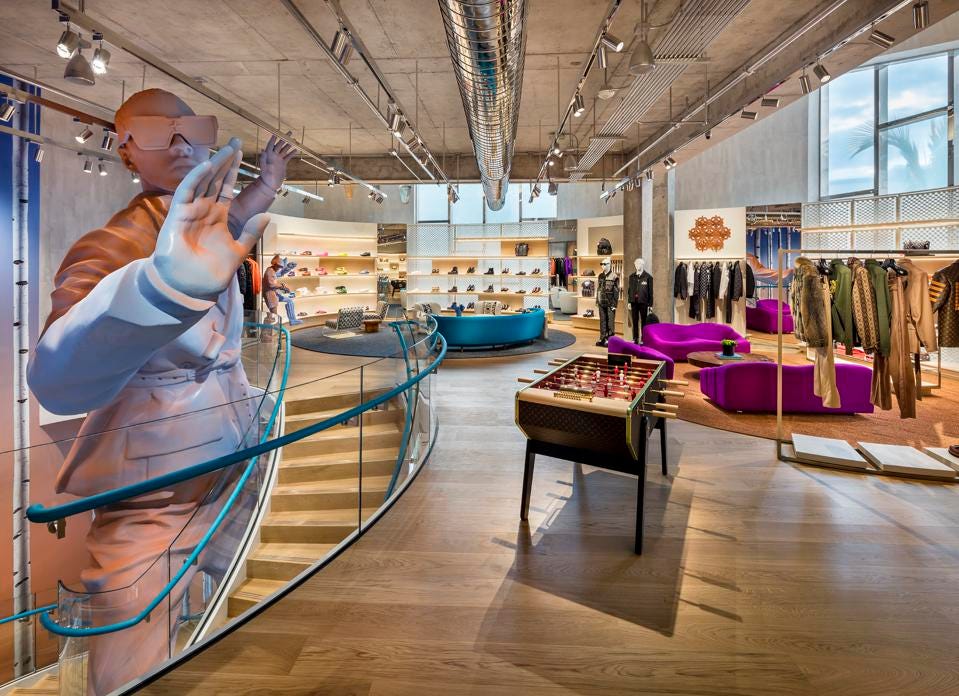 Inside Louis Vuitton's Massive Four Story Design District Store