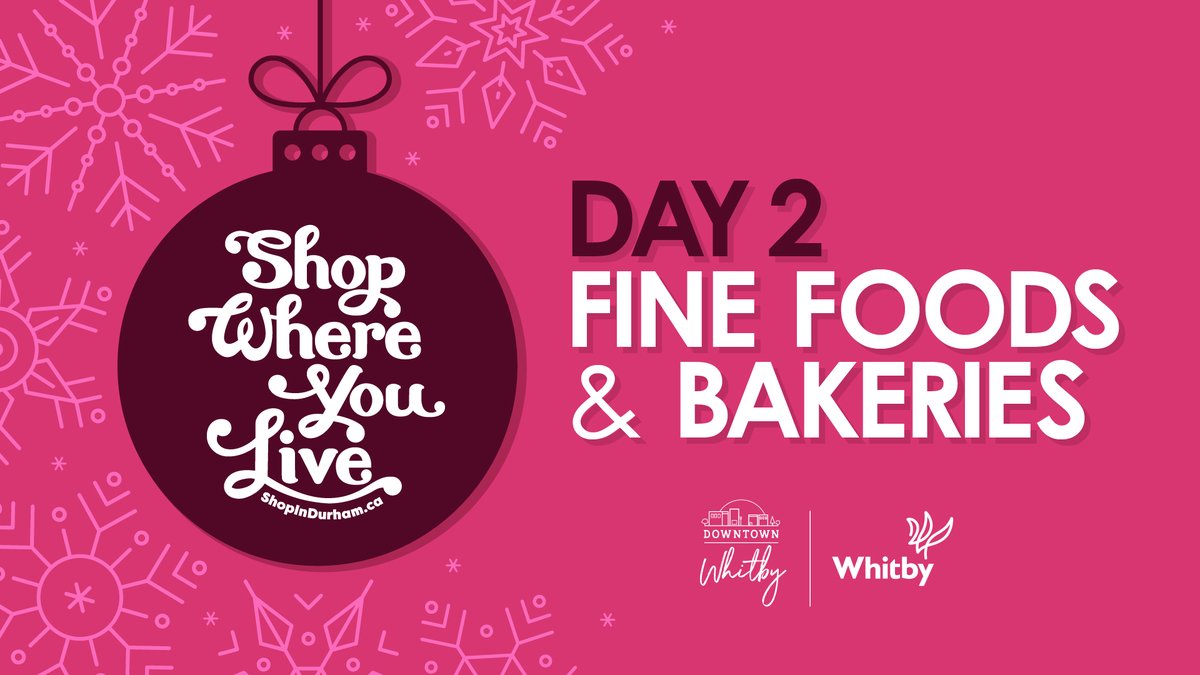 WhitbyDowntown's tweet photo. Do we have a treat for you - literally! Today's #12DaysOfShopping category is Fine Foods & Bakeries. ๐ฐ
If you need exquisite eats, check out #DowntownWhitby's many establishments with the #ShopWhereYouLive - @TownofWhitby Interactive Map: https://t.co/ra3FZwojhZ ๐ @WhitbyEcDev https://t.co/rxgbAft44W